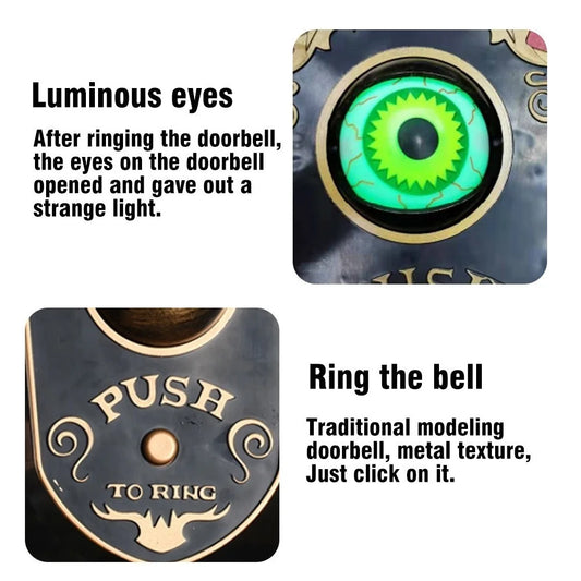 Halloween one eyed doorbell decoration