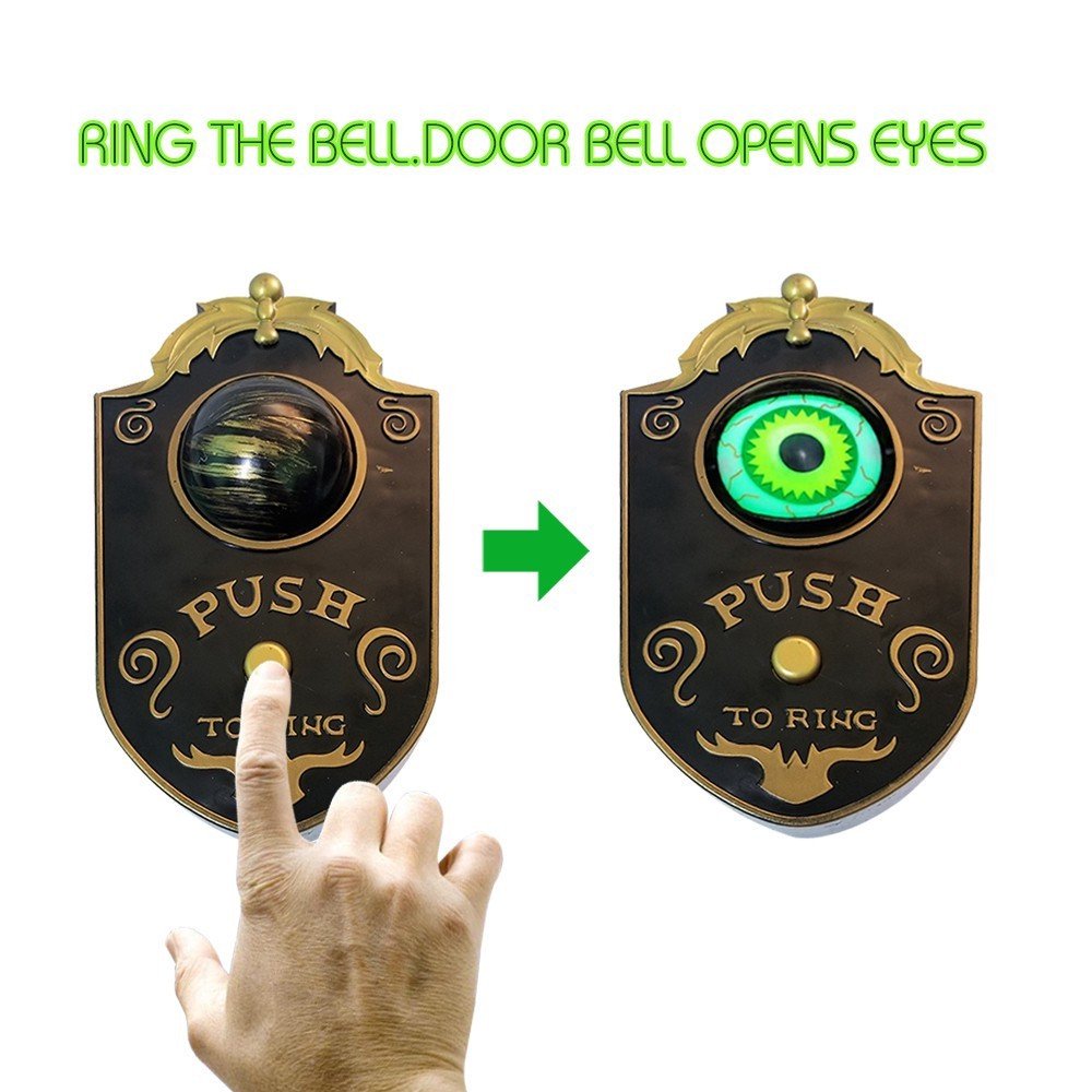 Halloween one eyed doorbell decoration